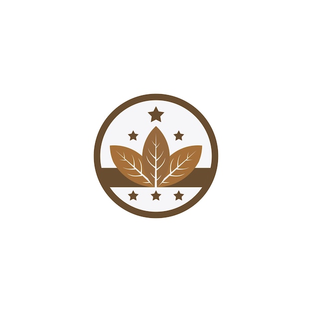 Projekt Grafiki Wektorowej Logo Firmy Tytoniowej Logo Liści Tytoniu