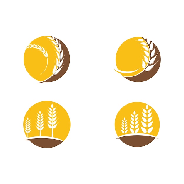 Projekt Ikona Wektor Rolnictwa Pszenicy