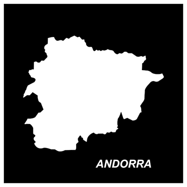 Projekt ikony mapy Andory