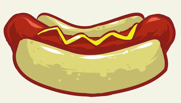 Plik wektorowy projekt ilustracja hot dog