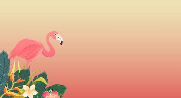 Projekt Ilustracja Ptak Flamingo