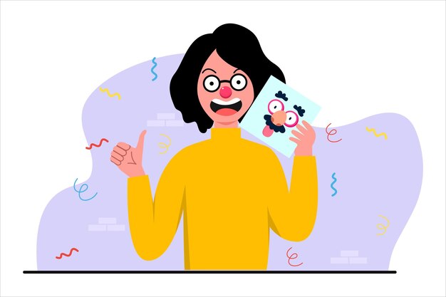Projekt ilustracji April Fools Flat