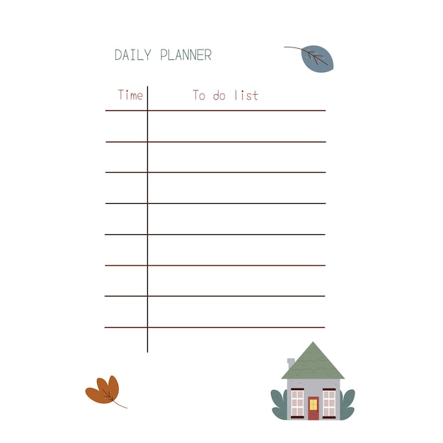 Plik wektorowy projekt ilustracji daily planner