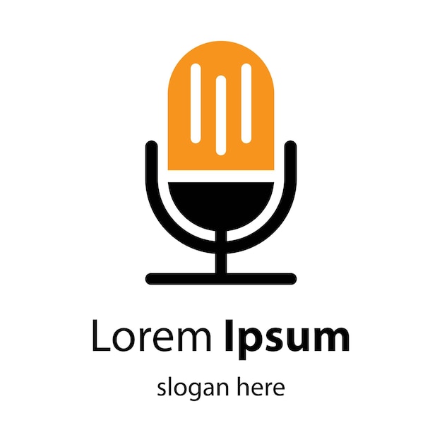 Projekt ilustracji logo mikrofonu