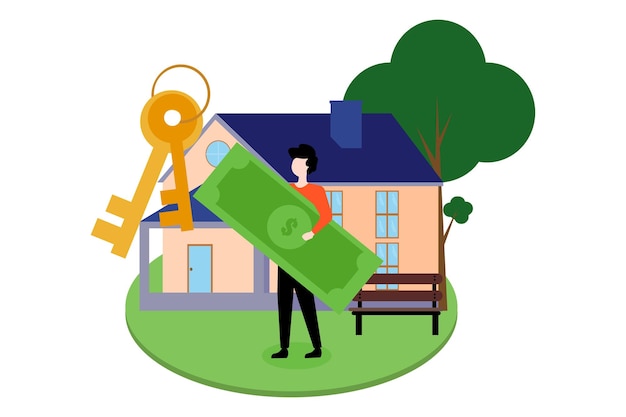 Projekt ilustracji mieszkalnej nieruchomości