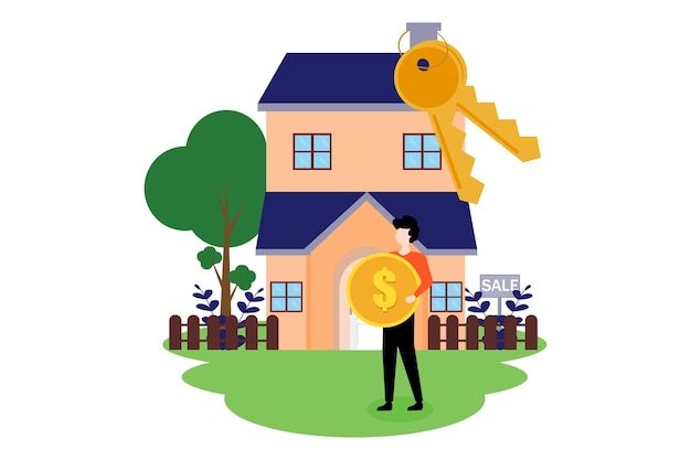 Projekt ilustracji mieszkalnej nieruchomości