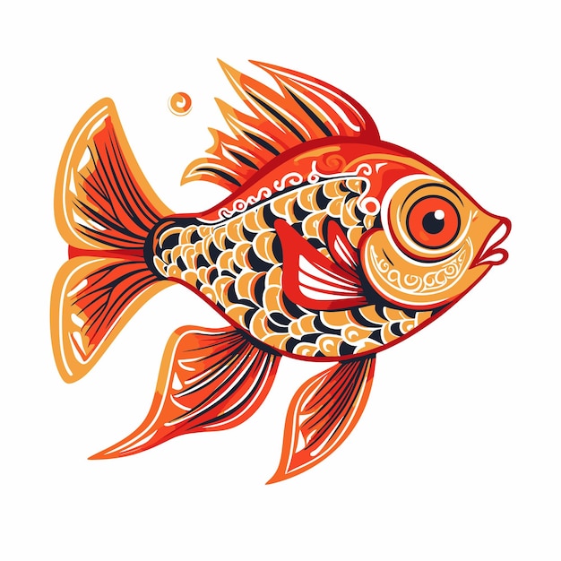 Plik wektorowy projekt ilustracji rzeźbienia ryb