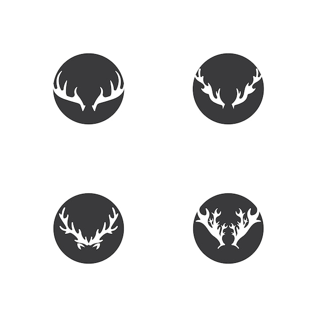 Plik wektorowy projekt ilustracji szablonu logo deer antlers