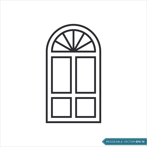 Plik wektorowy projekt ilustracji szablonu wektorowego ikony drzwi