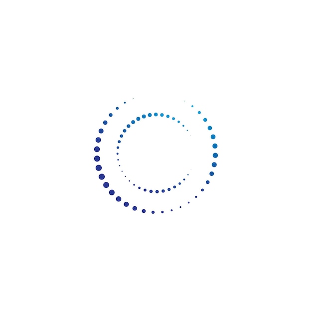 Projekt Ilustracji Wektorowej Logo Z Kropkami Okrągłymi
