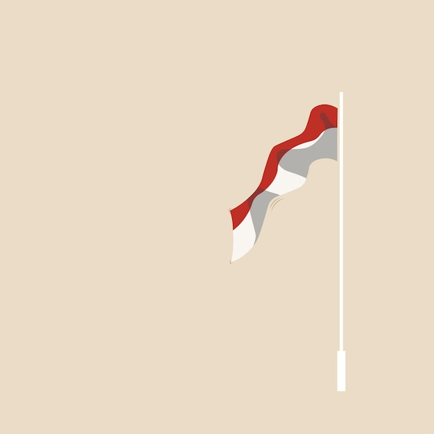 Plik wektorowy projekt ilustracji wektorowych flagi indonezji