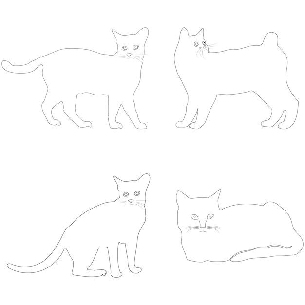 projekt ilustracji wektorowych ikony kota