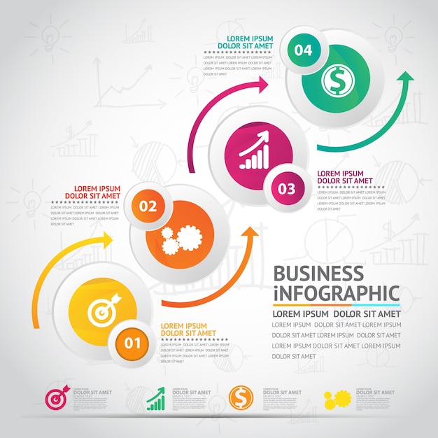 Projekt Infografiki Nowoczesny Biznes