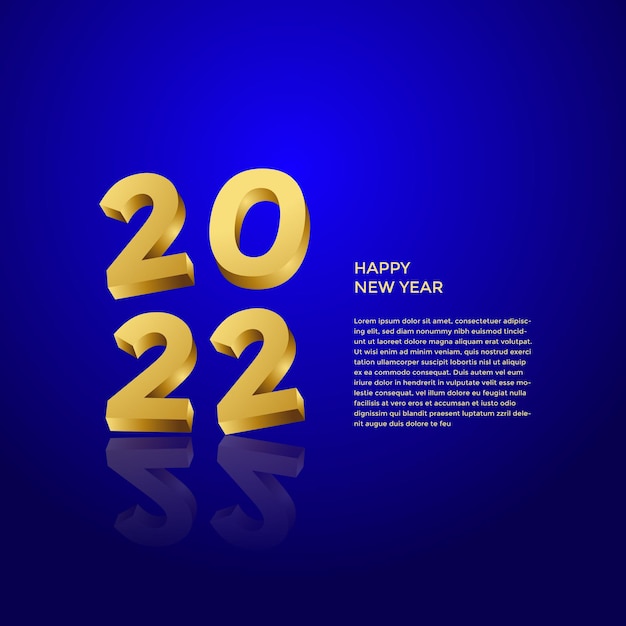 Plik wektorowy projekt kartki z życzeniami szczęśliwego nowego roku 2022 z ekskluzywnym projektem