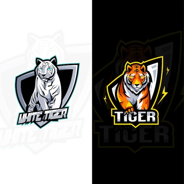 Projekt kolekcji maskotek logo tygrysa