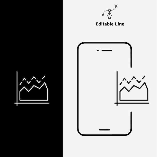 Projekt Koncepcyjny Ikony Linii Wykresu