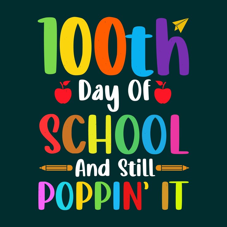 Projekt koszulki 100 dni szkoły i wciąż Poppin