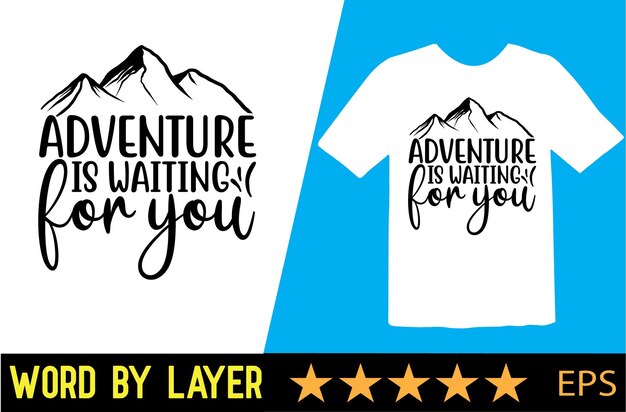 Projekt koszulki Adventure Vector