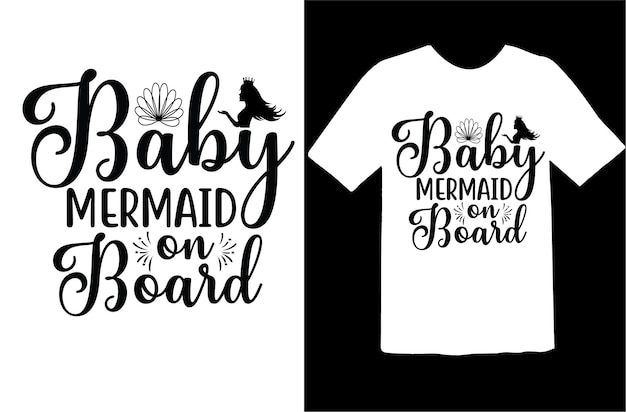 Projekt Koszulki Baby Mermaid Na Pokładzie