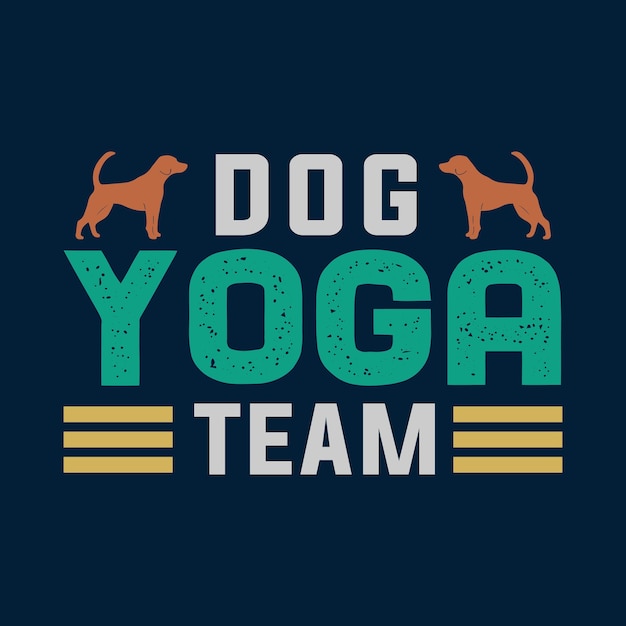 Plik wektorowy projekt koszulki dog yoga team