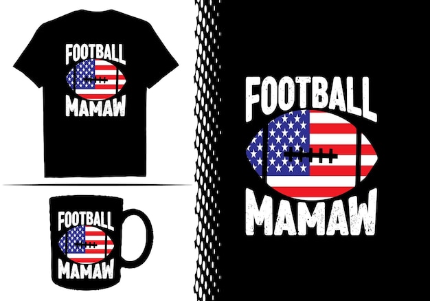 Projekt Koszulki Futbolu Amerykańskiego. Kubek Do Futbolu Amerykańskiego. Koszulka Futbolu Amerykańskiego.