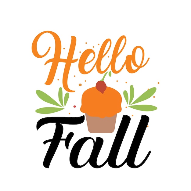 Projekt Koszulki Happy Fall Typografii