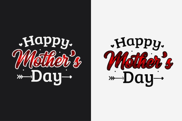 Projekt koszulki Happy Mothers Day typografia