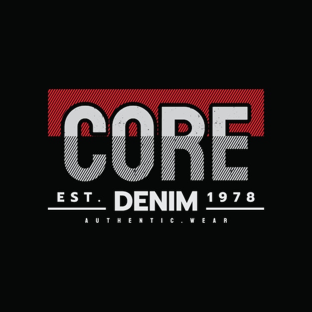 Projekt koszulki i odzieży z denimu Core