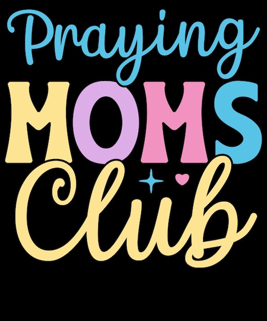 Plik wektorowy projekt koszulki klubu modlących się matek