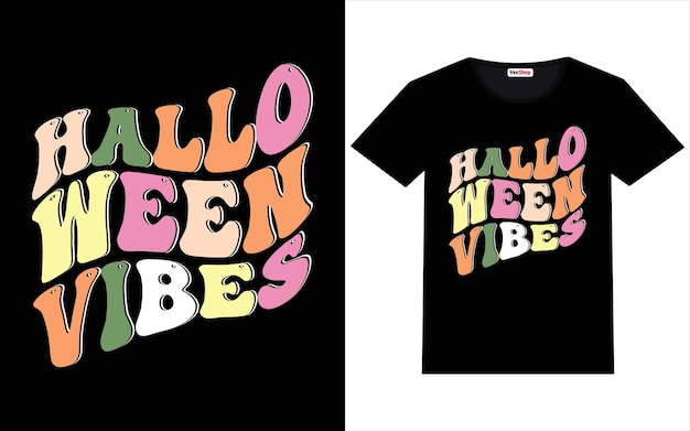 Plik wektorowy projekt koszulki na halloween grafikę vintage typografii i projekt napisów