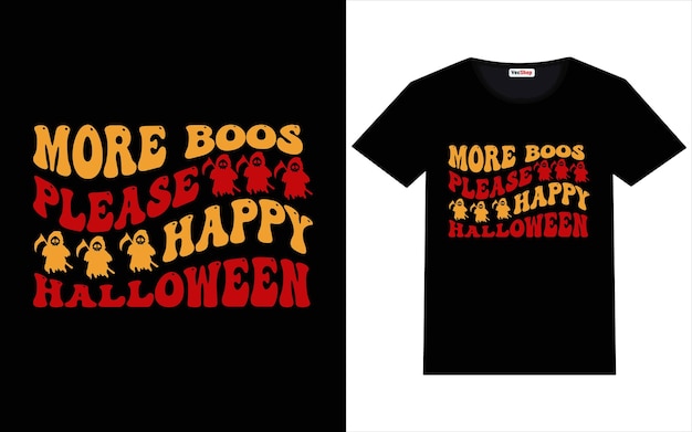 Plik wektorowy projekt koszulki na halloween grafikę vintage typografii i projekt napisów