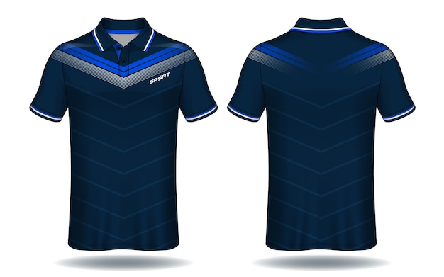 Projekt koszulki polo, szablon koszulki sportowej.