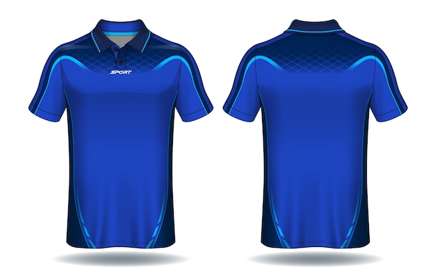 Projekt koszulki polo, szablon koszulki sportowej.