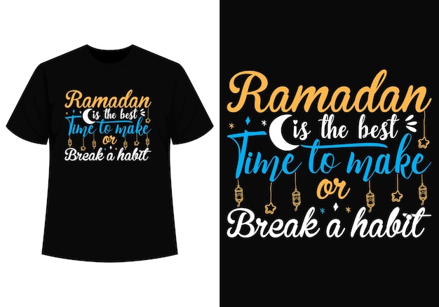 Projekt Koszulki Ramadan Kareem Z Szablonem Wektorowym