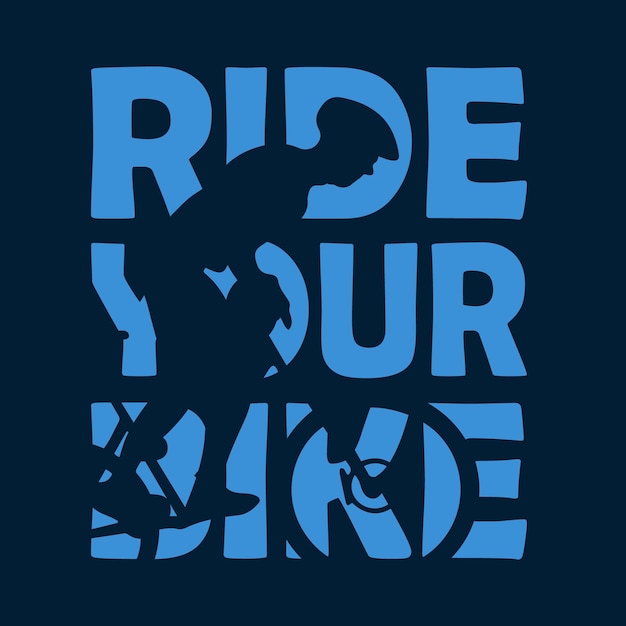 Plik wektorowy projekt koszulki „ride your bike”