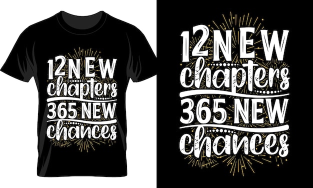 Plik wektorowy projekt koszulki szczęśliwego nowego roku 2023, ilustracja wektorowa typografii tekstu nowego roku.