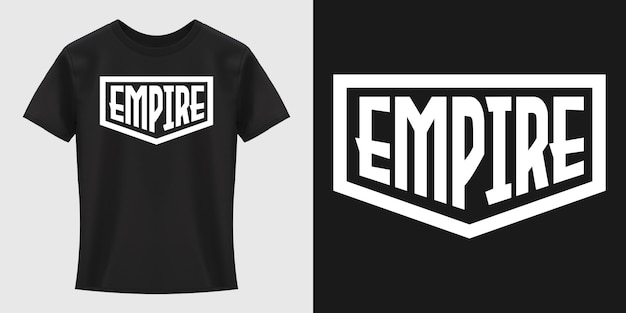 Projekt koszulki typografii imperium
