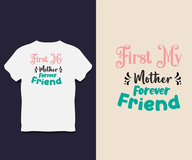 Plik wektorowy projekt koszulki typografii matki z wektorem