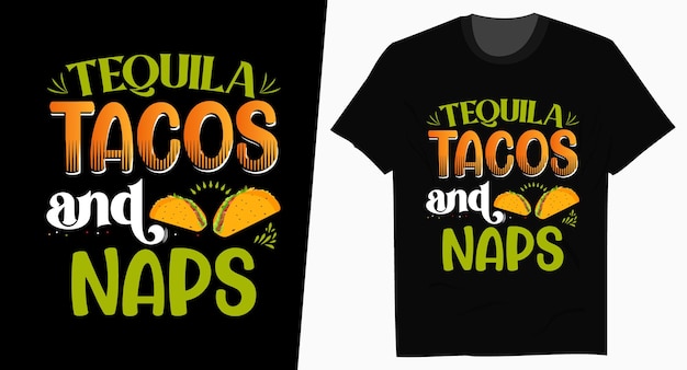 Projekt Koszulki Typografii Tequila Tacos