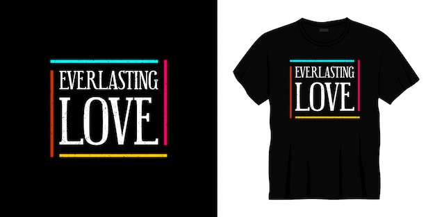Projekt Koszulki Typografii Wiecznej Miłości