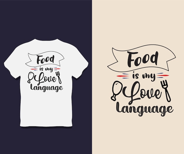 Plik wektorowy projekt koszulki typografii żywności z wektorem