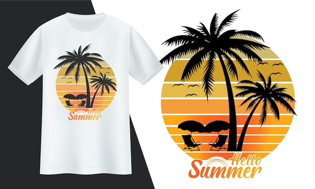 Plik wektorowy projekt koszulki vactor summer