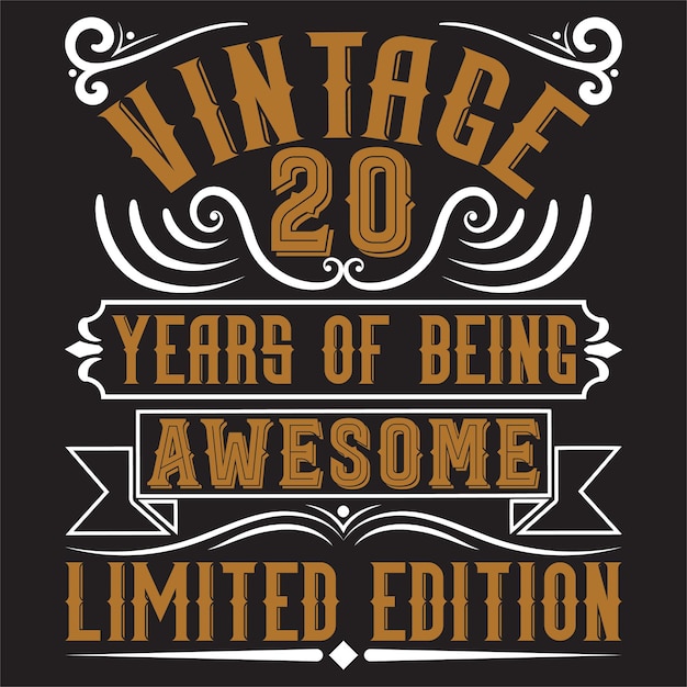 Projekt koszulki Vintage urodziny z elementami urodziny lub ręcznie rysowane projekt typografii urodziny