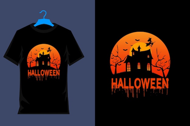 Projekt Koszulki W Stylu Retro Na Noc Halloween