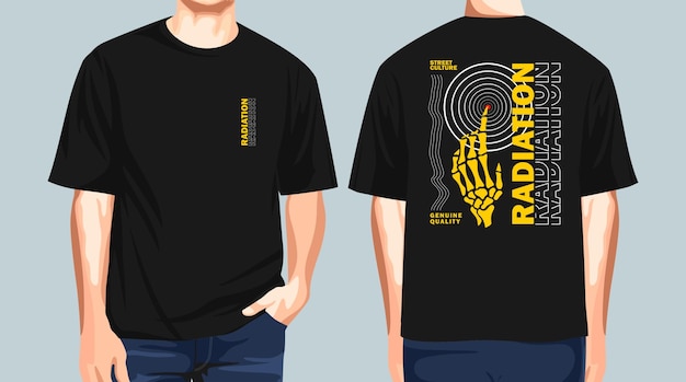 Projekt koszulki w stylu streetwear z promieniowaniem
