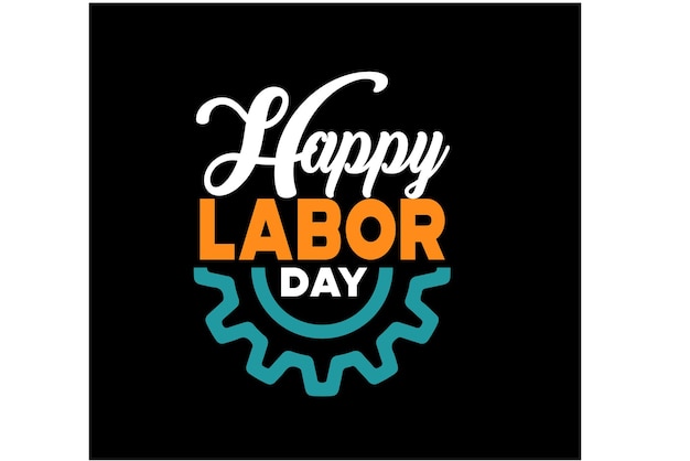 Projekt koszulki wektorowej typografii święta pracy lub projekt koszulki Happy Labor Day