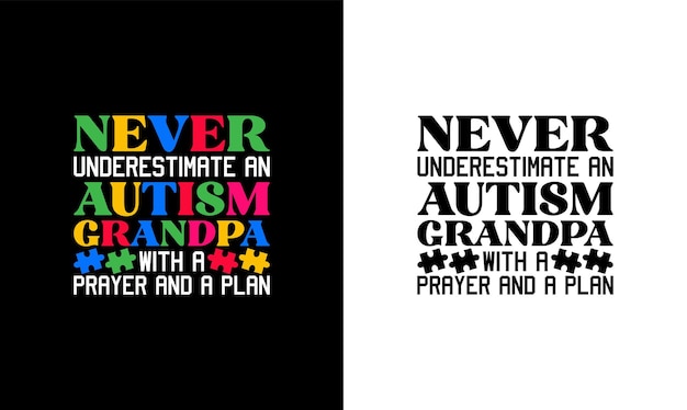 Plik wektorowy projekt koszulki z cytatem autyzmu, typografia
