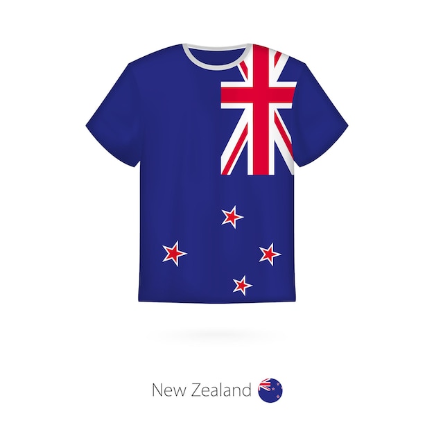 Projekt Koszulki Z Flagą Nowej Zelandii Szablon Wektora Tshirt