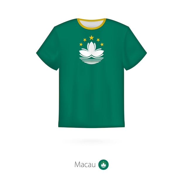 Projekt Koszulki Z Flagą Szablonu Wektora Makau Tshirt