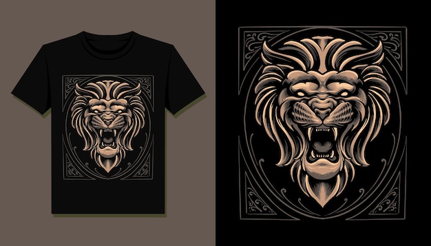 Projekt Koszulki Z Głową Króla Lwa